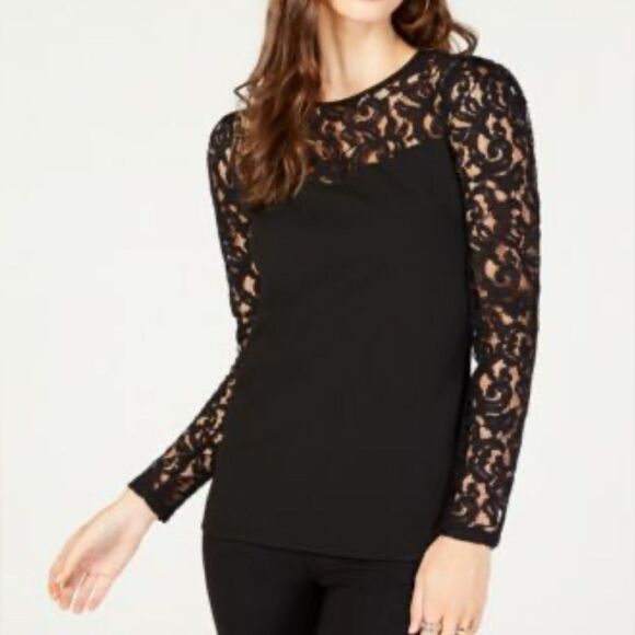 Michael Kors Tops - Michael By Michael Kors 2pc Set Black lace with Removable Cami  Feminine Beauty